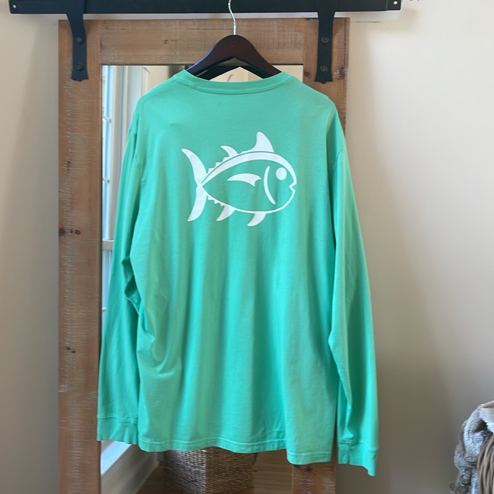 Southern Tide Long Sleeve Pocket Tee with Logo Size XXL - Picture 6 of 7